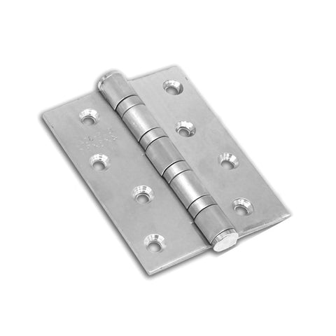 Cerniera per porta dell'armadio di casa con cerniere piatte in acciaio inossidabile spesso da 2 pezzi, dimensioni: 100x75 mm, 100x75mm