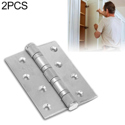 Cerniera per porta dell'armadio di casa con cerniere piatte in acciaio inossidabile spesso da 2 pezzi, dimensioni: 100x75 mm, 100x75mm
