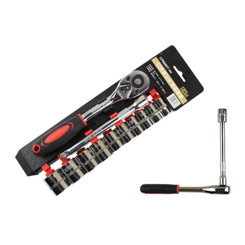 Ensemble de couteaux à criquet avec interface 3/8 de 12 pièces, cassette d'accessoires combinée pour réparation automatique, 12 pièces d'interface 3/8
