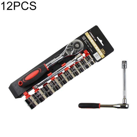 Ensemble de couteaux à criquet avec interface 3/8 de 12 pièces, cassette d'accessoires combinée pour réparation automatique, 12 pièces d'interface 3/8