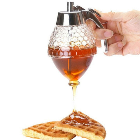 Distributeur de succo di miele acrilico trasparente, dimensions: 8,3 * 10,0 * 15 cm, Distributeur de Jus