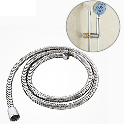 Tubo flessibile per soffione doccia in acciaio inossidabile da 3 m, doppia interblocco, interfaccia in rame, tubo dell'acqua da bagno antiscoppio, 3m (Double Interlock)