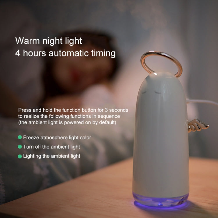TSHM0 Umidificatore atomizzante Mini Angel con luci notturne colorate, capacità del serbatoio dell'acqua: 230 ml