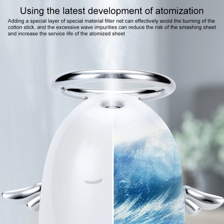 TSHM0 Umidificatore atomizzante Mini Angel con luci notturne colorate, capacità del serbatoio dell'acqua: 230 ml