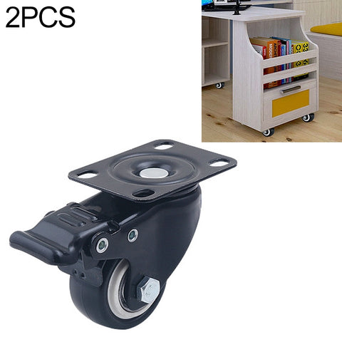 2 pezzi da 2 pollici per mobili, tavolino da caffè, ruota freno universale silenziosa, 2 inch Universal Brake Wheel - Novalix Store