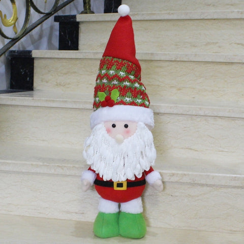 Decorazione natalizia per la casa di grandi dimensioni in stile bambola di Babbo Natale, Standing Santa