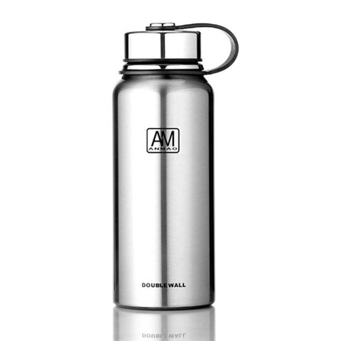 Bottiglia Sportiva 610 ml in Acciaio Inossidabile con Tazza Isolante
