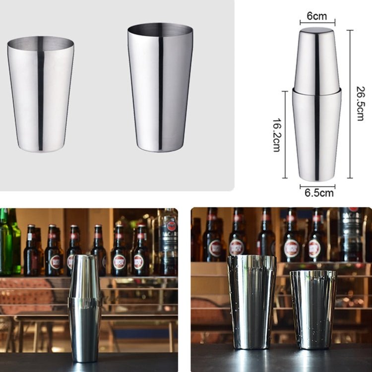 Strumenti da barista di alta qualità per modulatore di cocktail Boston in acciaio inossidabile / Strumenti da bar premium, capacità: 750 + 600 ml, Cocktail Modulator