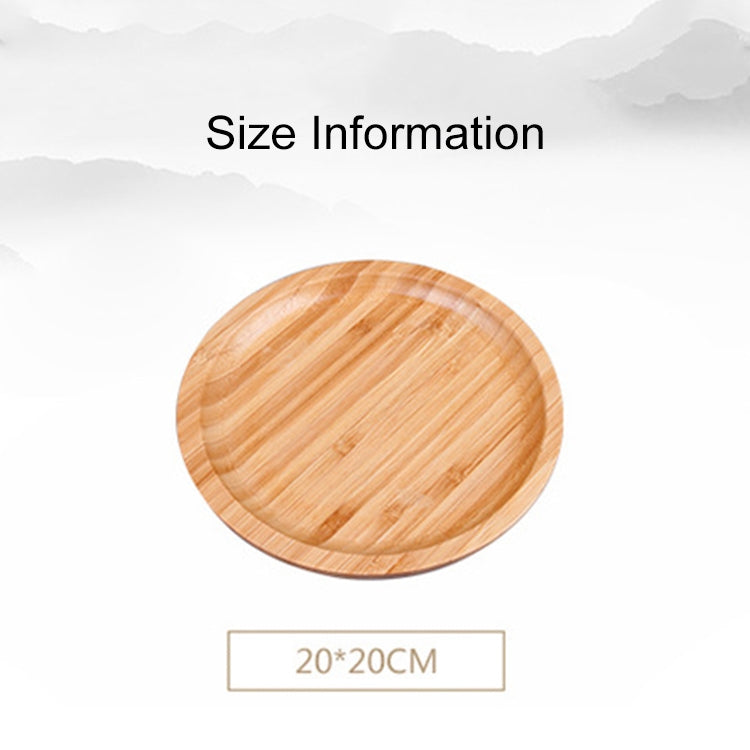 Tavolino da tè rotondo in bambù, 20 cm - Design semplice e creativo