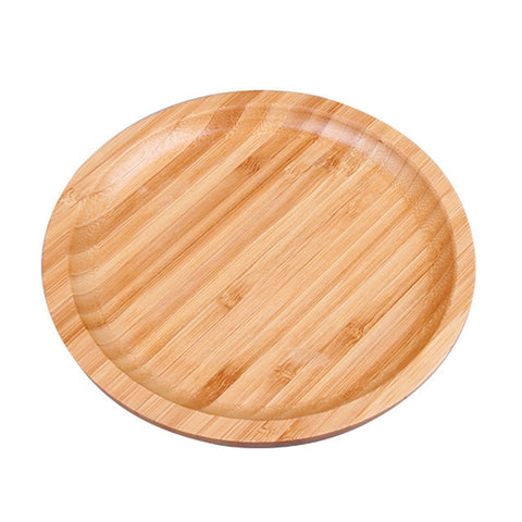 Tavolino da tè rotondo in bambù, 30 cm - Design semplice e creativo