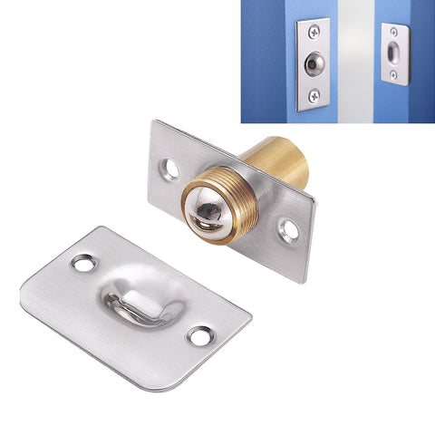 Perline in Acciaio Inossidabile per Porta Invisibile - Modello 107 con Chiusura a Molla e Pannello in Rame e Acciaio Inossidabile