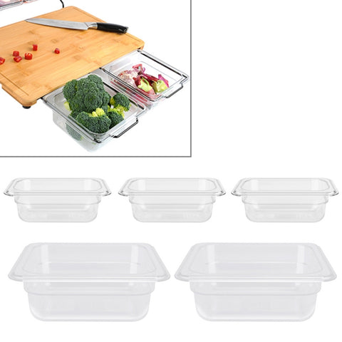 5 Scatole Portaoggetti per Tagliere Scatole per PC 2 Grandi 3 Piccole, 2 Large 3 Small Storage Box - Novalix Store