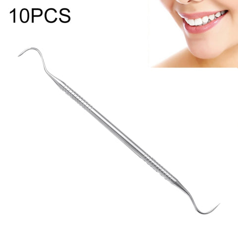 Set di 10 strumenti odontoiatrici con sonda Big Bend in acciaio