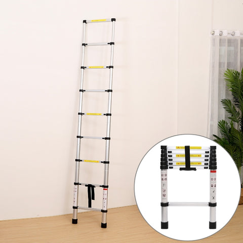 Échelle télescopique monofacciale multifonctionnelle en longueur d'aluminium supplémentaire, dimensions: 2 m, Taille: 2m