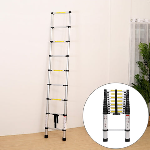 Échelle télescopique unilatérale multifonctionnelle en longueur d'aluminium ispessita, dimensions: 4,4 m, Taille: 4,4 m