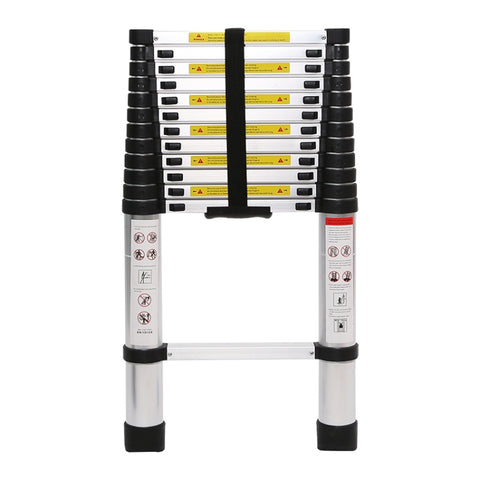 Échelle télescopique monofacciale multifonctionnelle en longueur d'aluminium ispessita, dimensions: 5 m, Taille: 5m