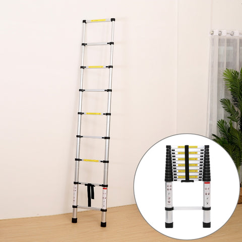 Échelle télescopique monofacciale multifonctionnelle en longueur d'aluminium ispessita, dimensions: 5 m, Taille: 5m