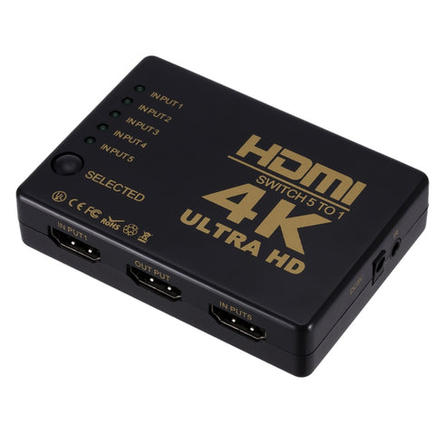 Commutateur HDMI ZMT-968885, commutateur vidéo HD 5 en 1, sortie 4K * 2K avec télécommande, 5 entrées 1 sortie