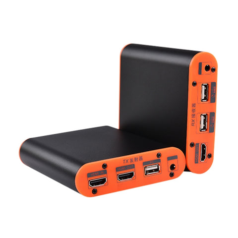 OPT882-KVM Extender HDMI (ricevitore e mittente) Extender in fibra ottica con porta USB e funzione KVM, distanza di trasmissione: 20KM, OPT882-KVM