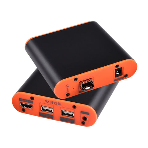 OPT882-KVM Extender HDMI (ricevitore e mittente) Extender in fibra ottica con porta USB e funzione KVM, distanza di trasmissione: 20KM, OPT882-KVM