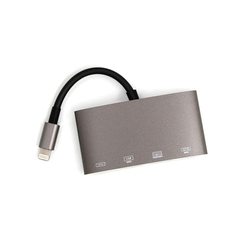 Adattatore convertitore multifunzione 1040KEY da 8 pin a USB + Type-C / USB-C + OTG, 1040KEY
