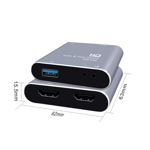Z37 HDMI femelle + micro vers HDMI femelle + audio + programme d'acquisition audio et vidéo HD USB avec boucle, Z37