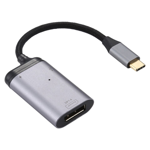Adaptateur pour la synchronisation de données 4K de USB-C/Type-C à DisplayPort 1.4 + PD, Type-C vers DP