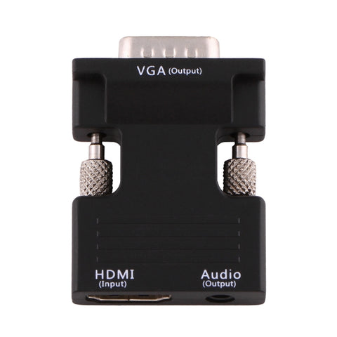 Convertitore HDMI femmina a VGA maschio con adattatore di uscita audio per proiettore, monitor, TV, HDMI to VGA+Audio