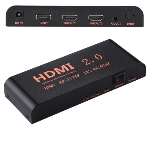 CY-041 Sdoppiatore 1X2 HDMI 2.0 4K/60Hz, spina europea, 1X2