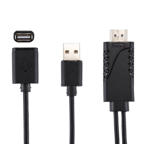 Cavo adattatore USB 2.0 maschio 1080P + USB 2.0 femmina a HDMI HDTV AV per iPhone / iPad, smartphone Android