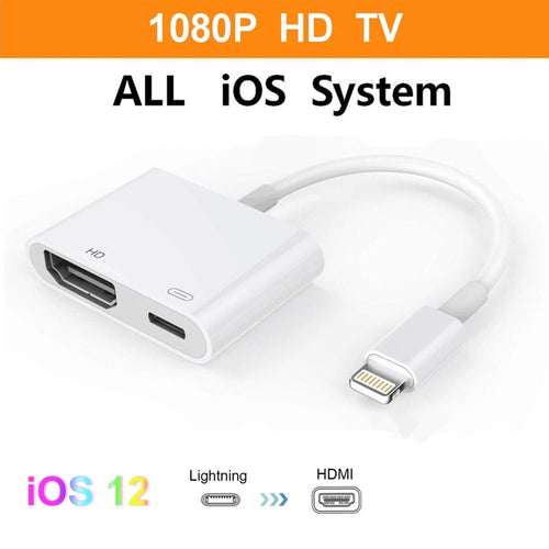 8 Pin Digital AV to HDMI Adapter with USB Charging Port