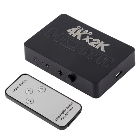 Commutateur HDMI 4K à 3 portes avec télécommande, 3 entrées vers 1 sortie 4K
