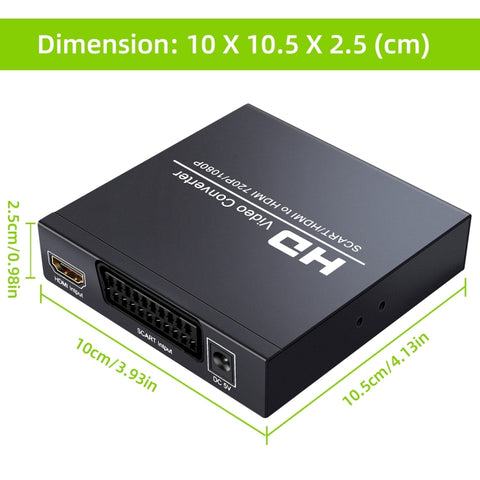 NEWKENG NK-8S SCART + HDMI a HDMI 720P / 1080P Convertitore video HD Adattatore Scaler Box, NK-8S SCART + HDMI to HDMI