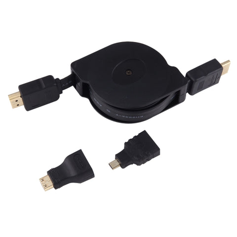 Cavo adattatore HDMI maschio 1 m con Mini HDMI e Micro HDMI per