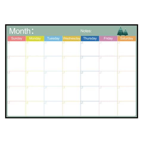 Agenda mensile magnetica Magnete da frigorifero Lavagna magnetica morbida in PET, dimensioni: 29,7 cm x 42 cm, Piano mensile