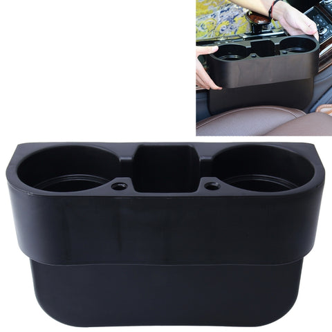 Supporto portaoggetti per organiser per sedile multifunzionale en ABS per auto per telefono con bevande, Boîte de rangement Noir, Boîte de rangement Couleur crème