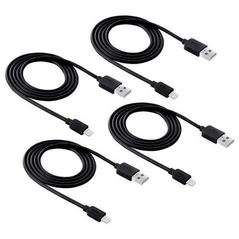 Kit de synchronisation et de synchronisation HAWEEL avec 4 pièces de 1 m à haute vitesse de 8 broches vers USB pour iPhone, iPad, 4 pièces