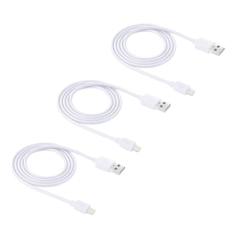 Kit de 3 câbles HAWEEL de 1 m à haute vitesse de 8 broches vers USB pour synchronisation et synchronisation pour iPhone, iPad, 3 pièces