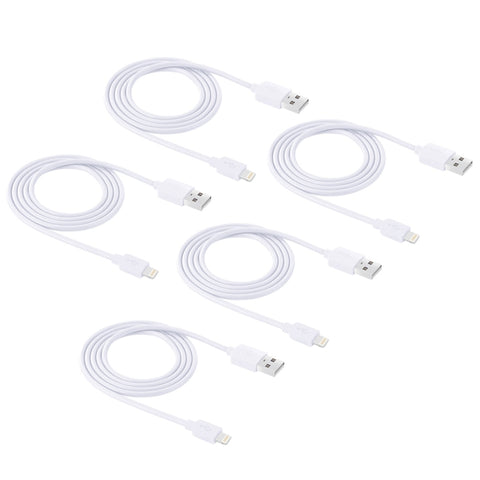 Kit de 5 câbles HAWEEL de synchronisation et de synchronisation à haute vitesse de 8 broches vers USB de 1 m pour iPhone, iPad