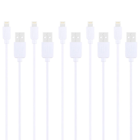 Kit de 5 câbles HAWEEL de synchronisation et de synchronisation à haute vitesse de 8 broches vers USB de 1 m pour iPhone, iPad