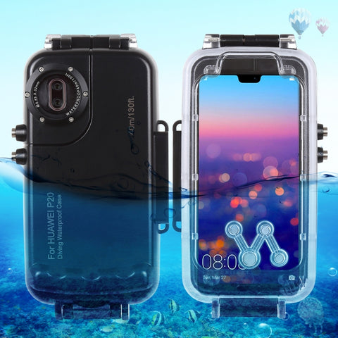 HAWEEL Custodia Subacquea Impermeabile 40m/130ft per Huawei P20, Custodia Subacquea per Foto e Video, For Huawei P20