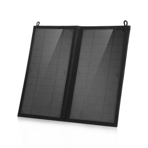 Batterie rechargeable pour panneau solaire HAWEEL de 12 W à 2 panneaux avec double porte USB massive de 5 V / 3,1 A, prise en charge QC3.0 et AFC, 12 W 2 panneaux