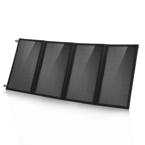 Batterie rechargeable pour panneau solaire HAWEEL de 24 W à 4 panneaux avec double porte USB massive de 5 V / 3,1 A, prise en charge QC3.0 et AFC, 24 W 4 panneaux