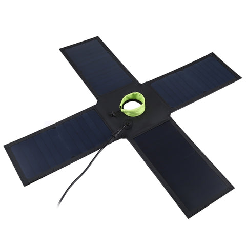 HAWEEL Batterie de Panneau Solaire Supérieure avec Ombrello Pieghevole de 28 W avec Porte USB Doppie de 5 V 3 A Max, Supporte Protocole QC3.0 / FCP / SCP / AFC / SFCP