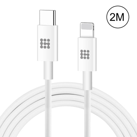 Cavo di ricarica rapida HAWEEL da USB-C/Type-C a 8 pin PD da 25 W 3 A per iPhone, iPad, lunghezza cavo: 2 m, Type-C to 8 Pin 2m