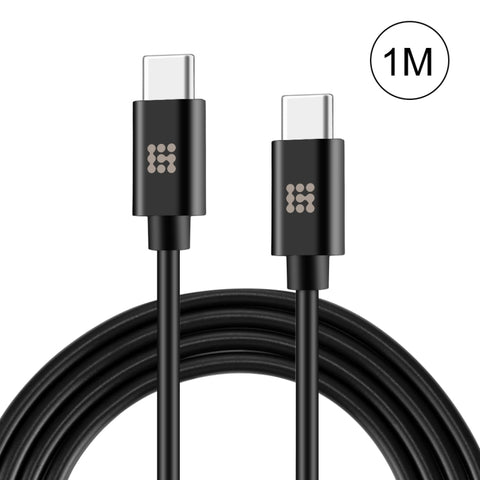 HAWEEL Câble de données rapide de type C / USB-C à type C / USB-C de 1 m 25 W 3 A avec OTG, Type-C à Type-C 1 m Noir