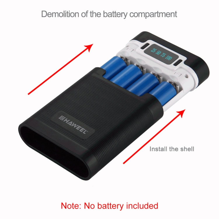 HAWEEL 10000mAh Power Bank Shell Box with Dual USB Output