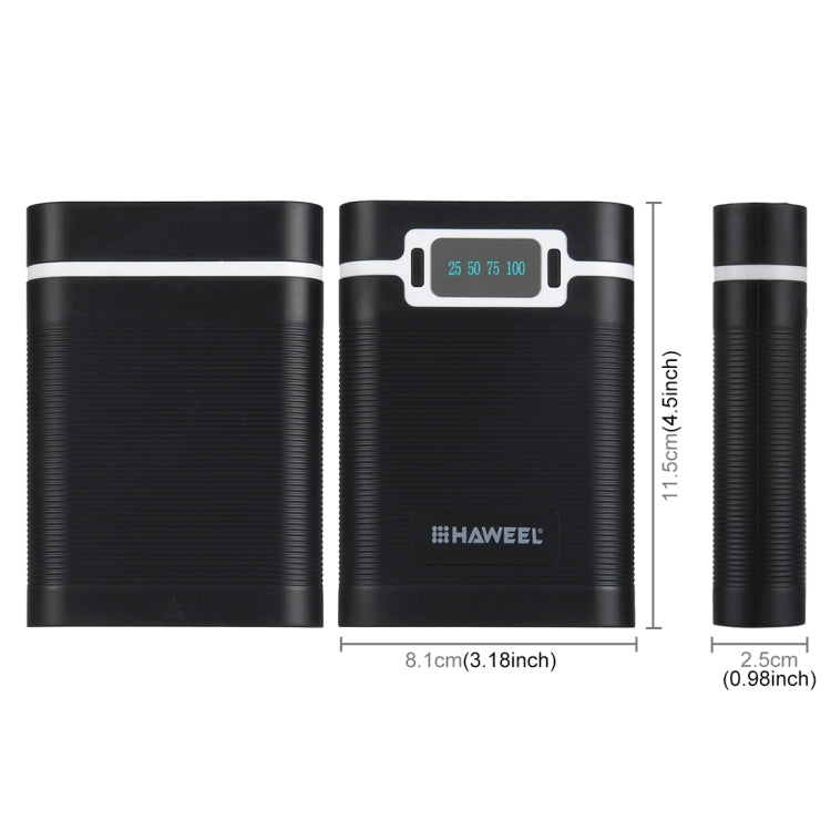 HAWEEL 10000mAh Power Bank Shell Box with Dual USB Output