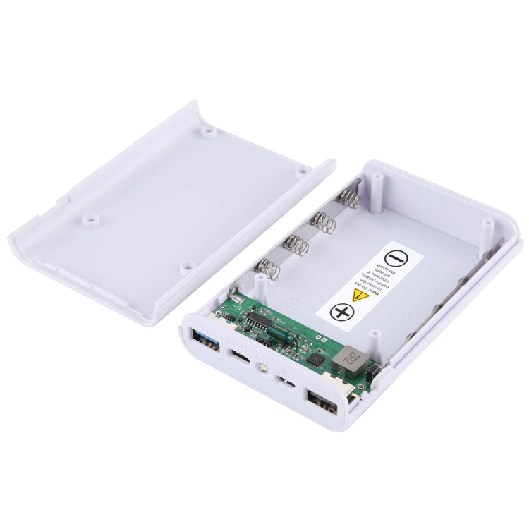 HAWEEL DIY 4x 18650 Battery (Not Included) 12000mAh Dual-way QC Charger Power Bank Shell Box with 2x USB Output & Display,  Support QC 2.0 / QC 3.0 / FC...