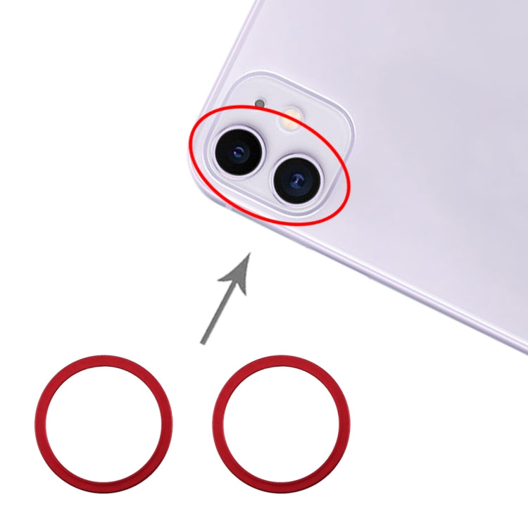 iPhone 11 Rear Camera Glass Lens Protector Ring - 2 Pack